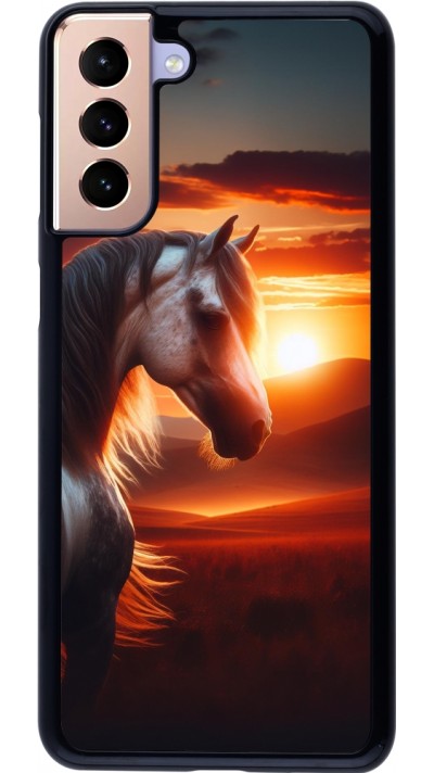 Samsung Galaxy S21+ 5G Case Hülle - Majestätischer Sonnenuntergang Pferd