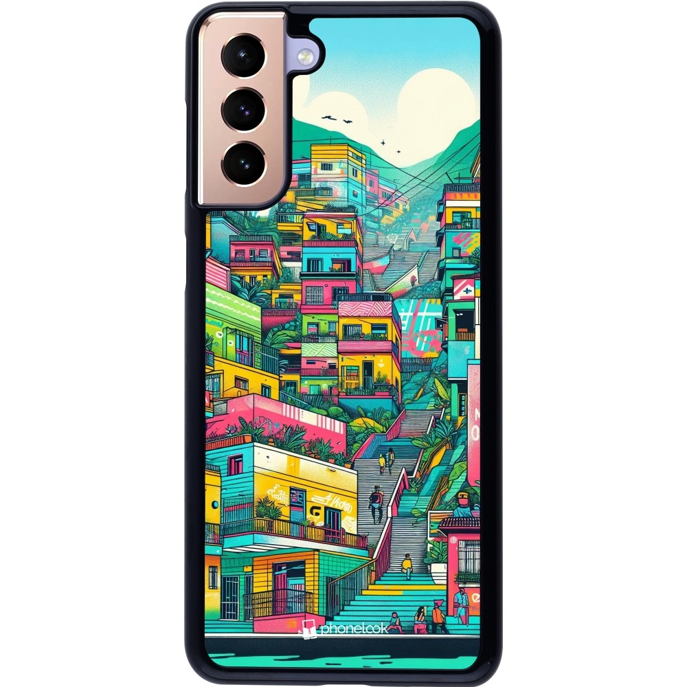 Samsung Galaxy S21+ 5G Case Hülle - Medellin Comuna 13 Kunst