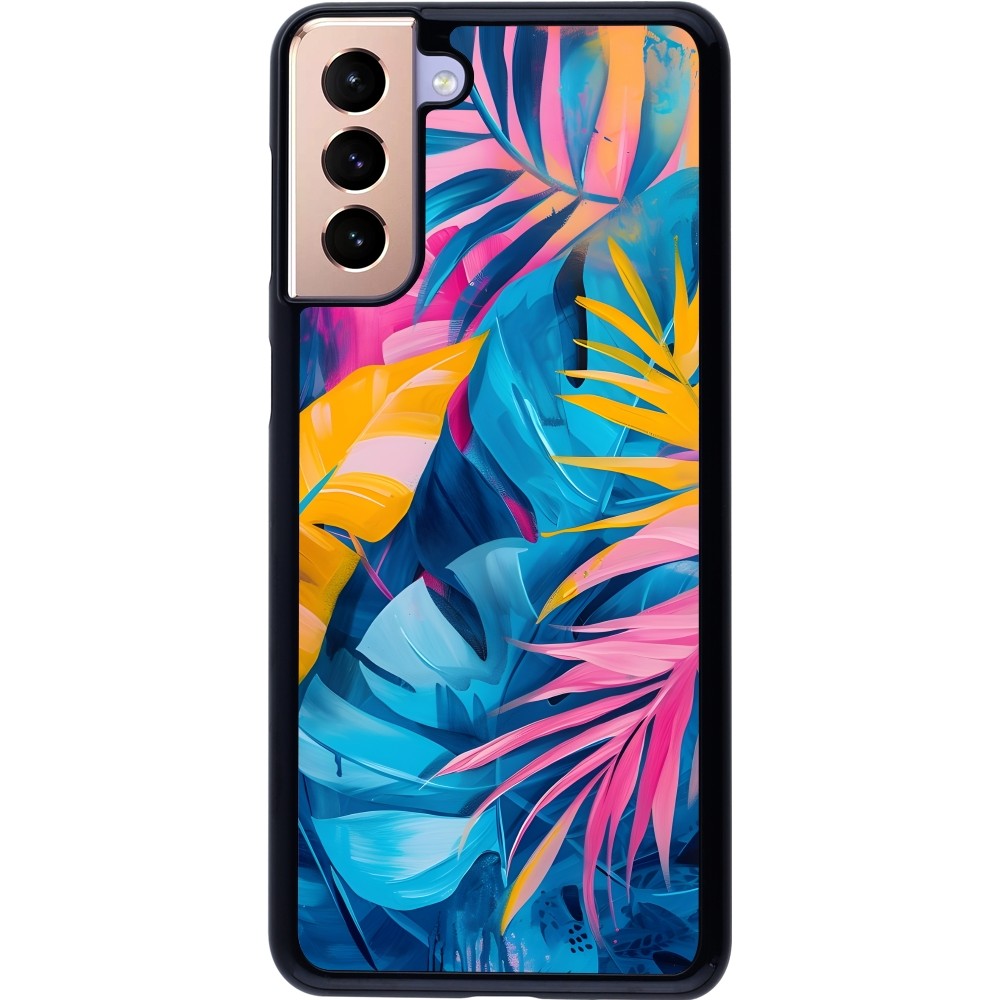 Samsung Galaxy S21+ 5G Case Hülle - Palms Blue