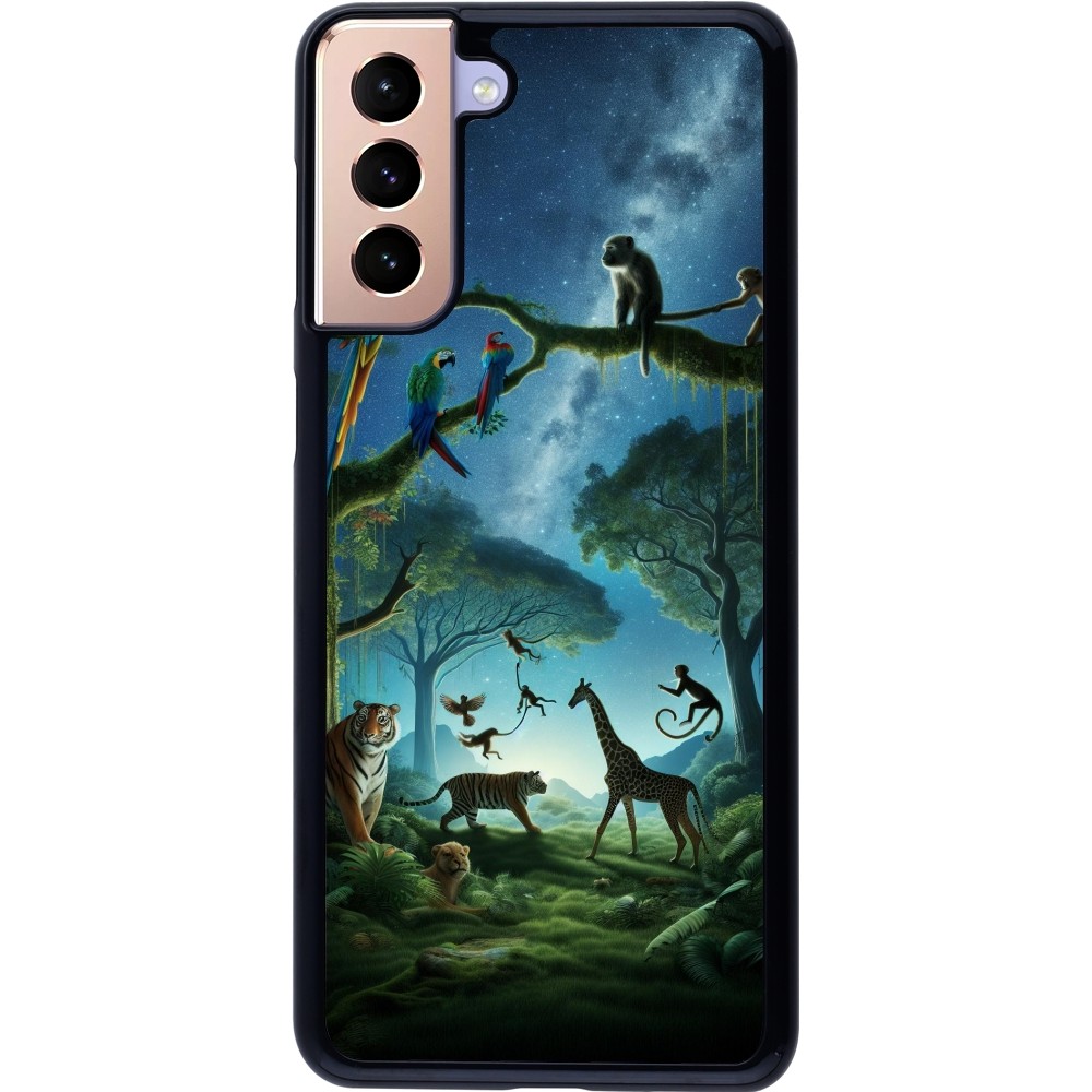 Samsung Galaxy S21+ 5G Case Hülle - Paradies der exotischen Tiere