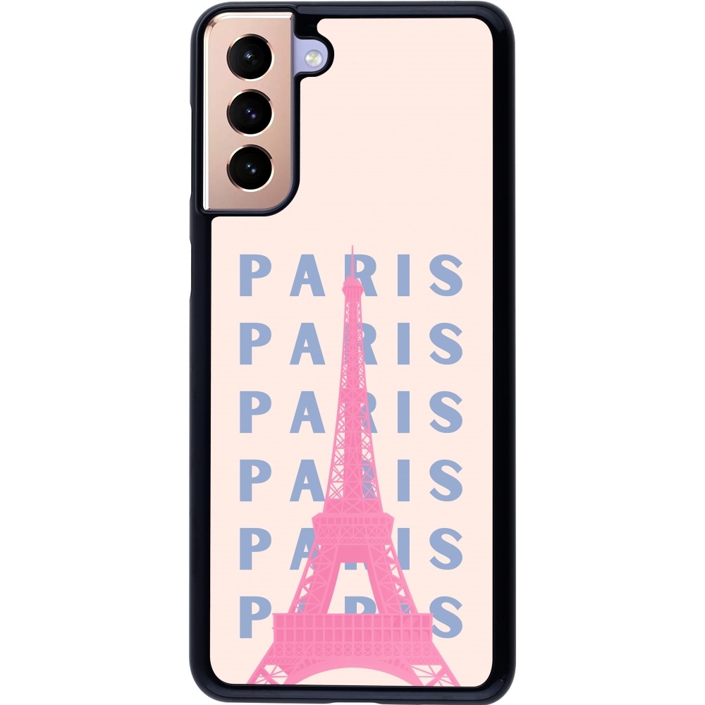 Samsung Galaxy S21+ 5G Case Hülle - Paris Pink Print