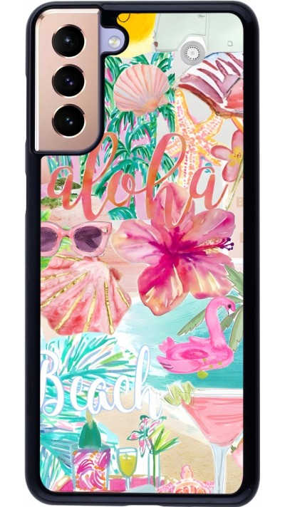 Samsung Galaxy S21+ 5G Case Hülle - Preppy Collage Aloha