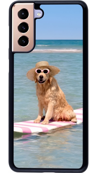 Samsung Galaxy S21+ 5G Case Hülle - Summer Dog on Paddle