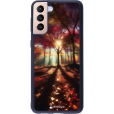 Samsung Galaxy S21+ 5G Case Hülle - Silikon schwarz Herbstlicher goldener Glanz