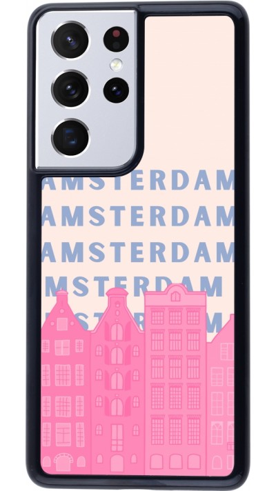 Samsung Galaxy S21 Ultra 5G Case Hülle - Amsterdam Pink Print