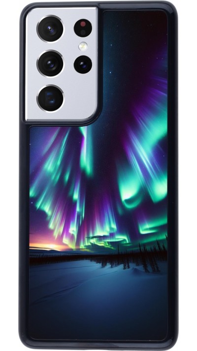 Samsung Galaxy S21 Ultra 5G Case Hülle - Funkelndes Nordlicht