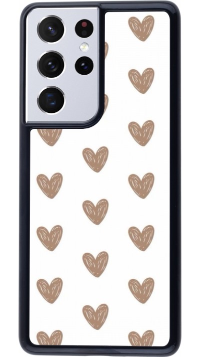 Samsung Galaxy S21 Ultra 5G Case Hülle - Autumn 2024 brown hearts