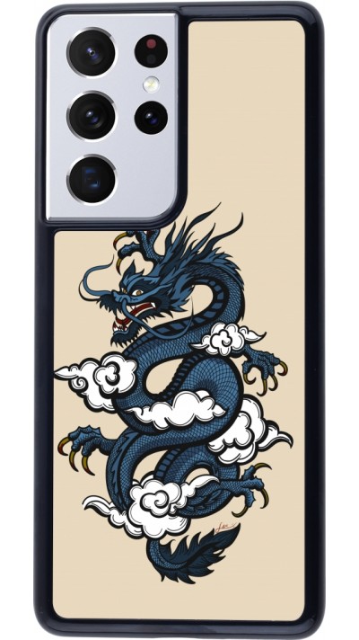 Samsung Galaxy S21 Ultra 5G Case Hülle - Blue Dragon Tattoo