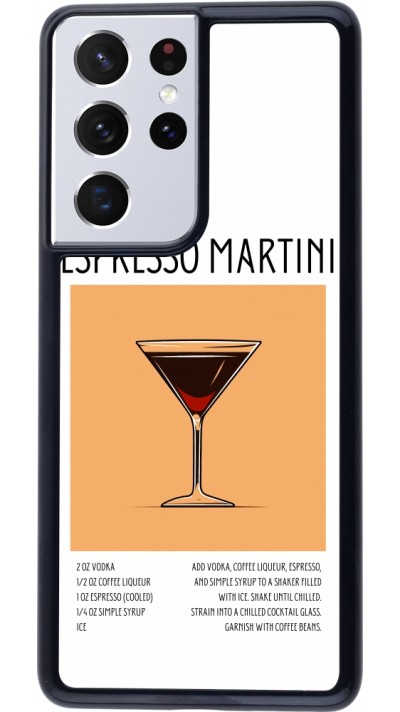 Samsung Galaxy S21 Ultra 5G Case Hülle - Cocktail Rezept Espresso Martini