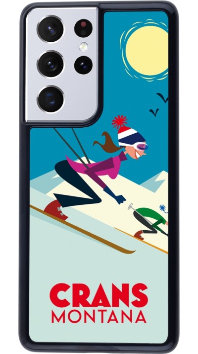 Samsung Galaxy S21 Ultra 5G Case Hülle - Crans-Montana Ski Downhill