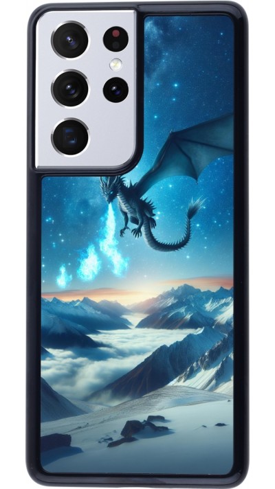 Samsung Galaxy S21 Ultra 5G Case Hülle - Drache nächtliche Berg