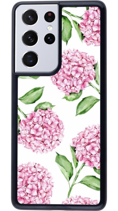 Samsung Galaxy S21 Ultra 5G Case Hülle - Easter 2024 pink flowers