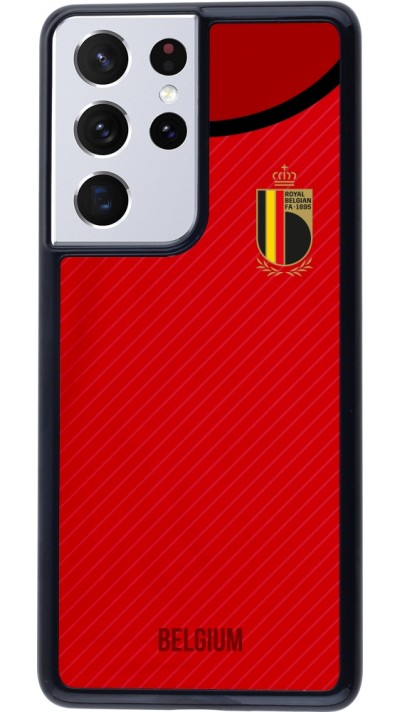 Samsung Galaxy S21 Ultra 5G Case Hülle - Belgien 2022 personalisierbares Fußballtrikot