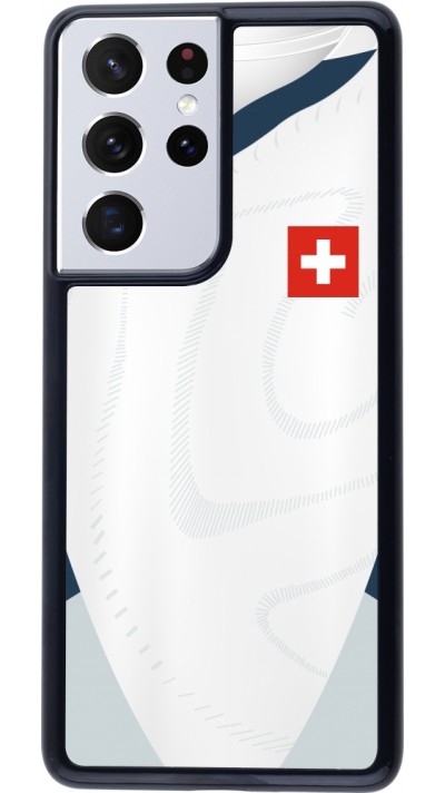 Coque Samsung Galaxy S21 Ultra 5G - Maillot de football Suisse Extérieur personnalisable