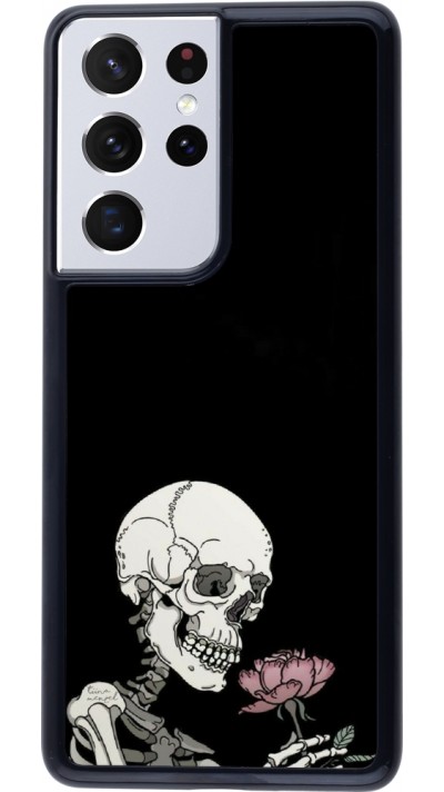 Samsung Galaxy S21 Ultra 5G Case Hülle - Halloween 2023 rose and skeleton