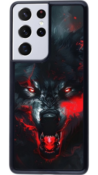 Samsung Galaxy S21 Ultra 5G Case Hülle - Halloween 2024 mad werewolf