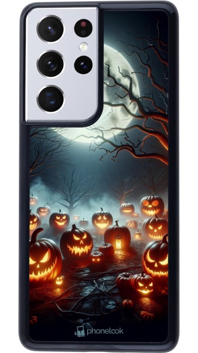 Samsung Galaxy S21 Ultra 5G Case Hülle - Halloween 2024 Viele Kuerbisse