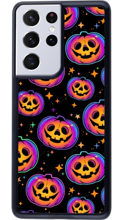 Samsung Galaxy S21 Ultra 5G Case Hülle - Halloween 2024 rainbow pumpkins