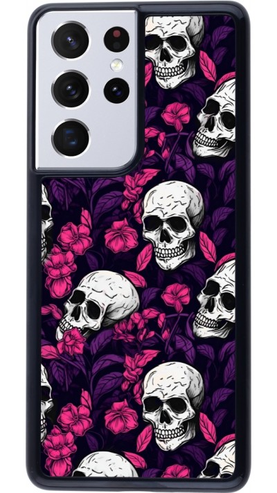 Samsung Galaxy S21 Ultra 5G Case Hülle - Halloween 2024 romantic skulls