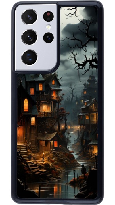 Samsung Galaxy S21 Ultra 5G Case Hülle - Halloween 2024 scary town