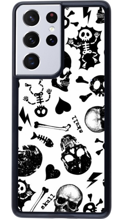 Samsung Galaxy S21 Ultra 5G Case Hülle - Halloween 2024 skeleton mix