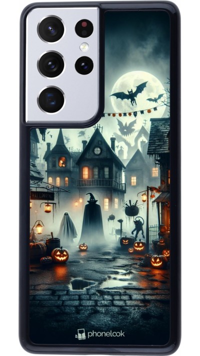 Samsung Galaxy S21 Ultra 5G Case Hülle - Halloween Spukstadt