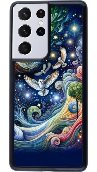 Samsung Galaxy S21 Ultra 5G Case Hülle - Fliegender Blumen-Eule