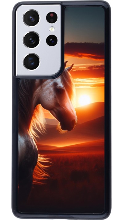 Samsung Galaxy S21 Ultra 5G Case Hülle - Majestätischer Sonnenuntergang Pferd