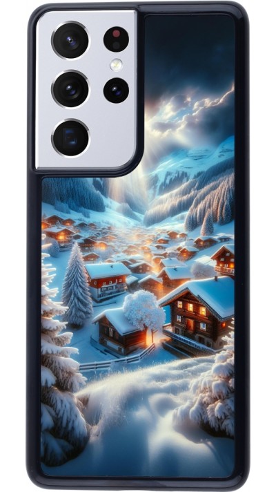 Samsung Galaxy S21 Ultra 5G Case Hülle - Berg Schnee Licht