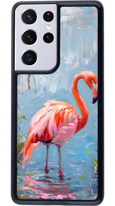 Samsung Galaxy S21 Ultra 5G Case Hülle - Paint Flamingo