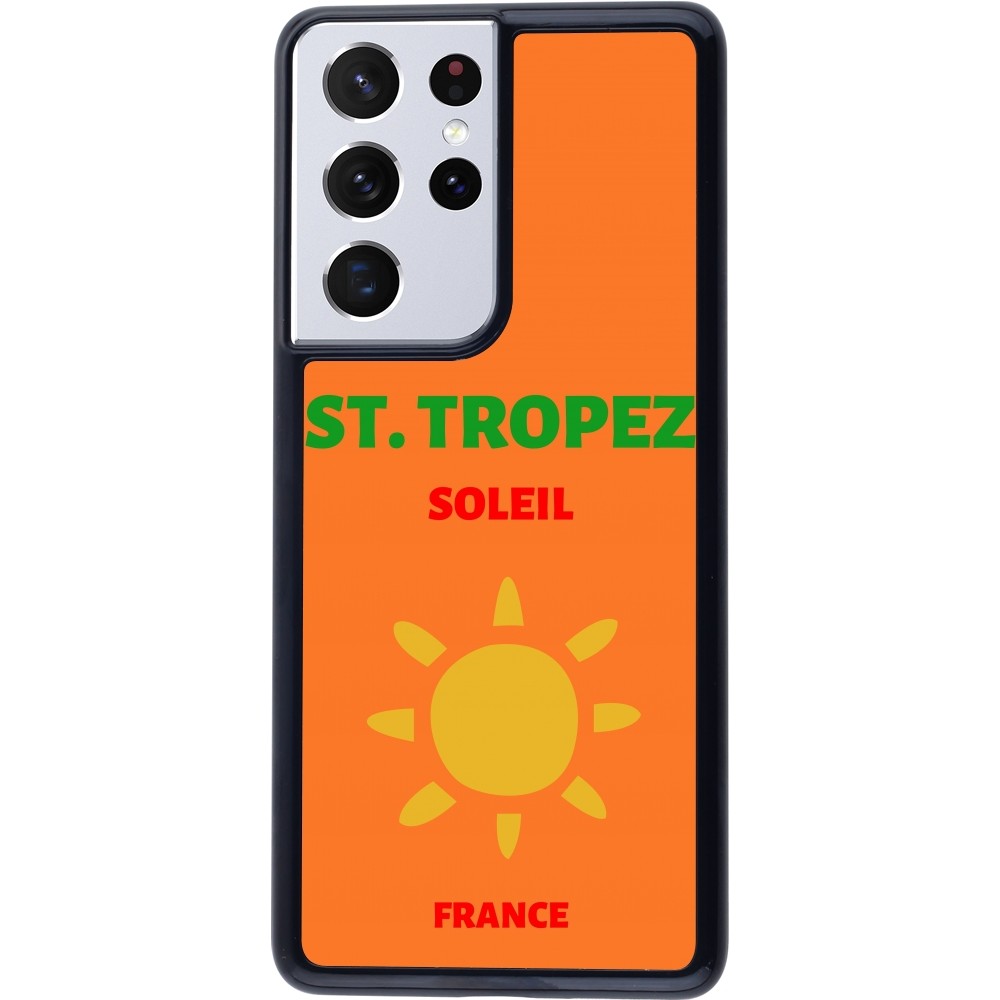 Samsung Galaxy S21 Ultra 5G Case Hülle - Pop Summer Destination St-Tropez