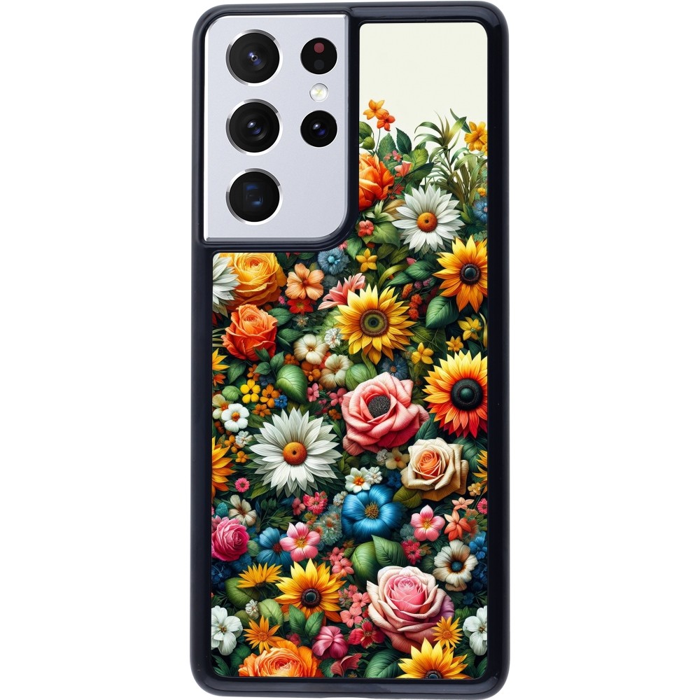 Samsung Galaxy S21 Ultra 5G Case Hülle - Sommer Blumenmuster