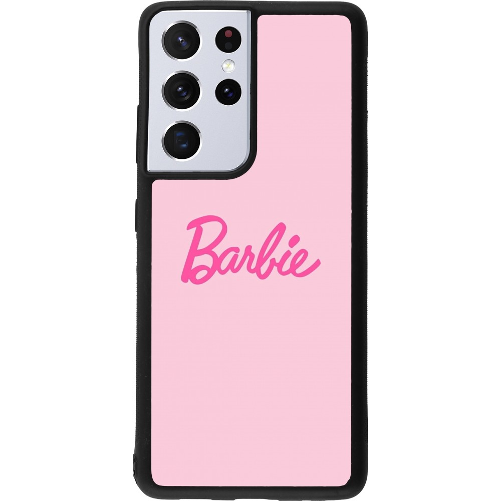 Samsung Galaxy S21 Ultra 5G Case Hülle - Silikon schwarz Barbie Text