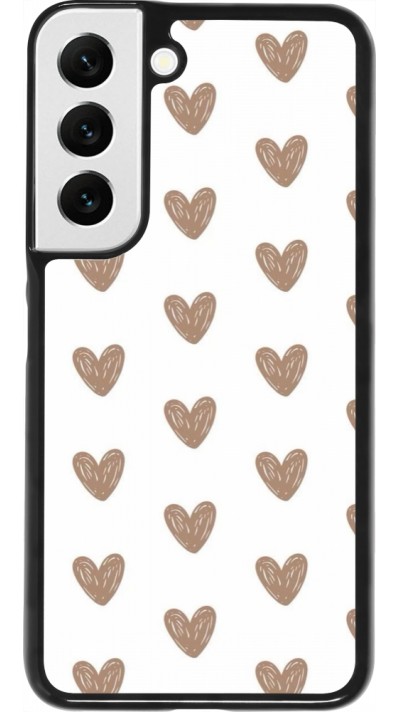 Samsung Galaxy S22 Case Hülle - Autumn 2024 brown hearts