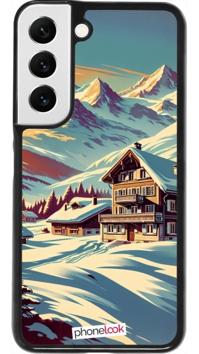 Samsung Galaxy S22 Case Hülle - Chalet Berg verschneit