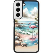 Samsung Galaxy S22 Case Hülle - Flamingo Aquarell