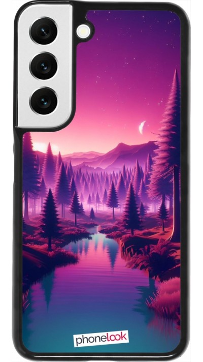 Coque Samsung Galaxy S22 - Paysage Violet-Rose