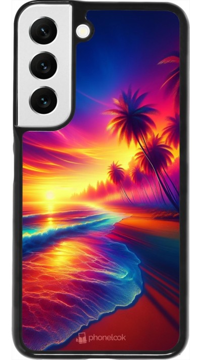 Samsung Galaxy S22 Case Hülle - Strand Sonnenuntergang auffällig