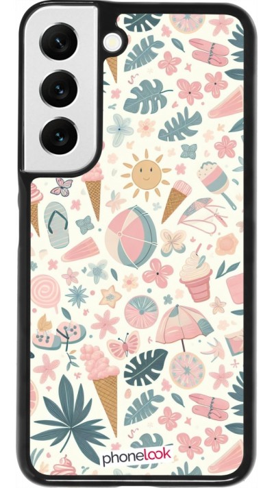 Samsung Galaxy S22 Case Hülle - Sommer Pink Muster