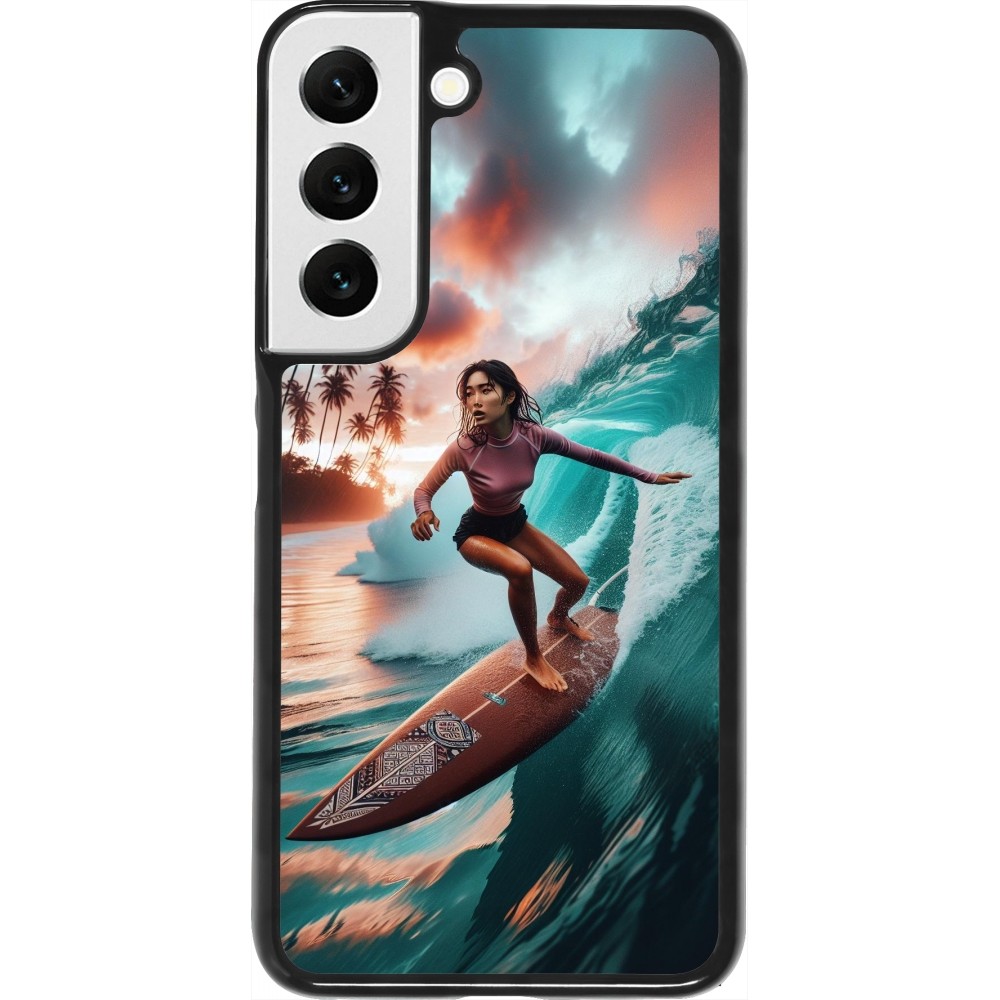 Samsung Galaxy S22 Case Hülle - Surferin aus Bali