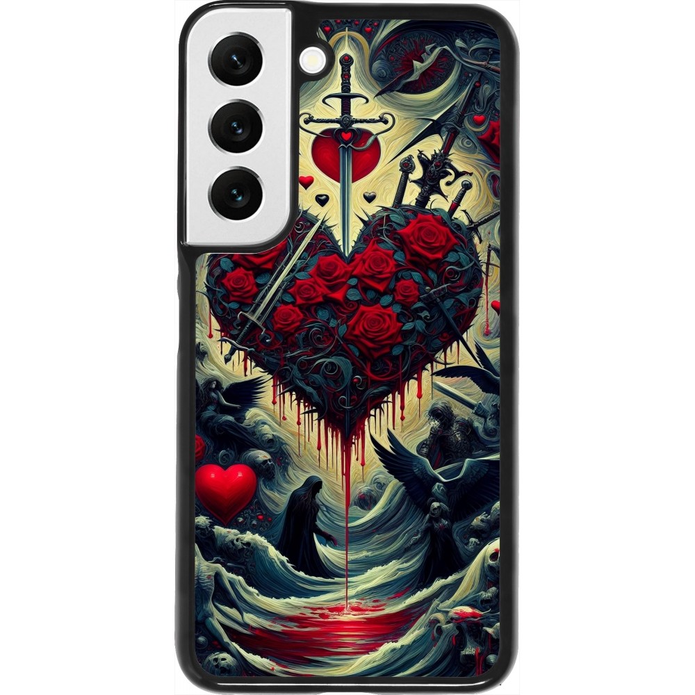 Samsung Galaxy S22 Case Hülle - Dunkle Liebe Herz Blut