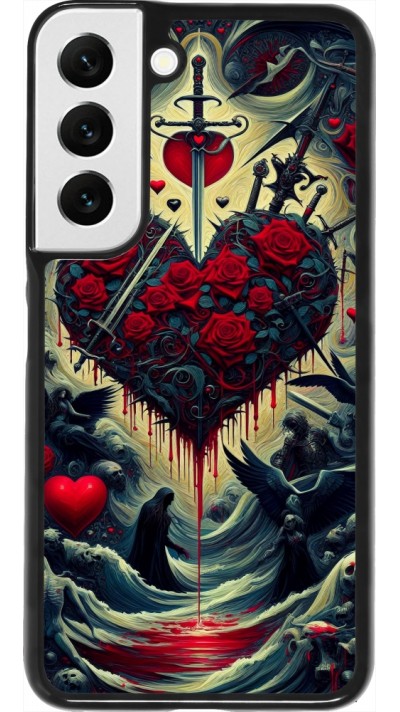 Samsung Galaxy S22 Case Hülle - Dunkle Liebe Herz Blut