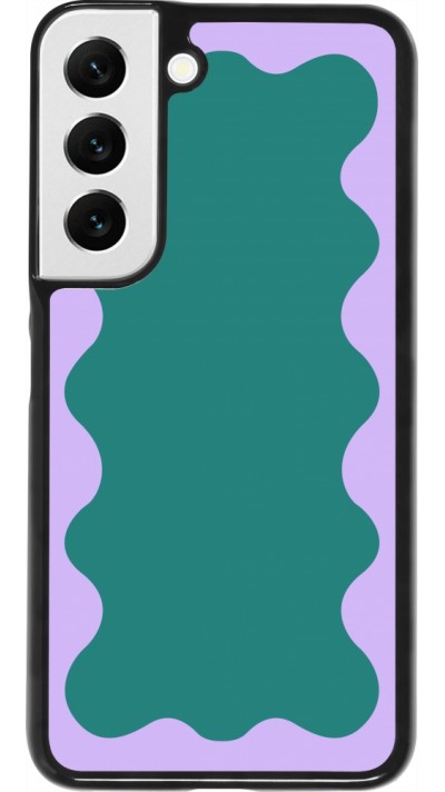 Samsung Galaxy S22 Case Hülle - Wavy Rectangle Green Purple