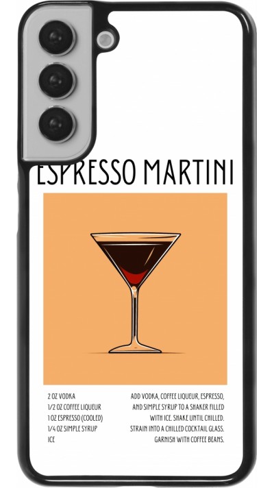 Samsung Galaxy S22+ Case Hülle - Cocktail Rezept Espresso Martini