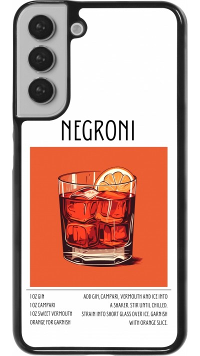 Samsung Galaxy S22+ Case Hülle - Cocktail Rezept Negroni