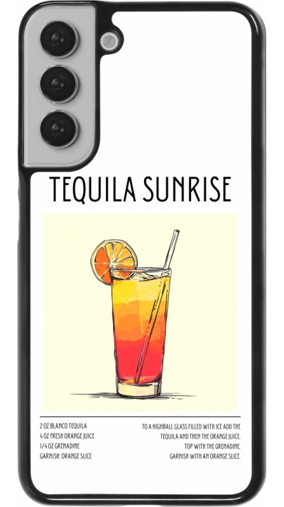 Samsung Galaxy S22+ Case Hülle - Cocktail Rezept Tequila Sunrise