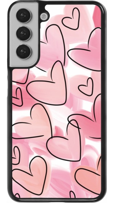 Samsung Galaxy S22+ Case Hülle - Easter 2023 pink hearts