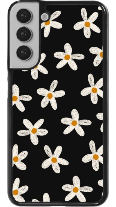 Samsung Galaxy S22+ Case Hülle - Easter 2024 white on black flower