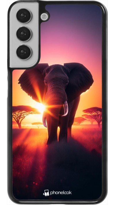 Samsung Galaxy S22+ Case Hülle - Elefant Sonnenaufgang Schönheit