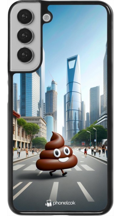 Samsung Galaxy S22+ Case Hülle - Kackhaufen Emoji Spaziergang